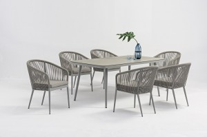 Ecco alum. rope dining 7pcs set