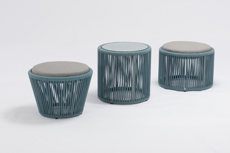 Massive Selection for	Steel Garden Set	- Outdoor Furniture SORIA Alum. Rope Weaving Stool – Jacrea