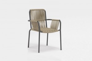 Fast delivery Modern design bamboo look outdoor furniture french bistro woven chair