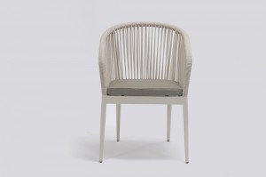 Ecco Top Sale Alum. Rope Stackable Dining Chair Factory Direct Sale