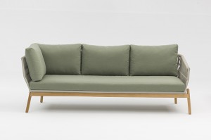 Alicante Corner Sofa 5pcs Set – Teak Modern Patio Furniture Aluminum Sofa Luxury Outdoor Sofa Set