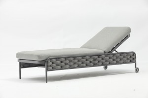 Ascona Sun Lounge Durable Aluminum Frame Adjustable Sun Lounger