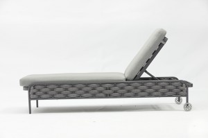 Ascona Sun Lounge Durable Aluminum Frame Adjustable Sun Lounger