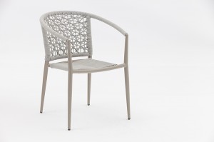 Aster Aluminum Rope Chair A Outdoor Garden Rope Metal Chairs Furniture Restaurant Chairs Leisure Chair Outdoor Patio Furniture