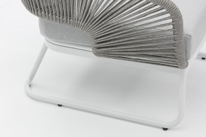 Bari Alum. Rope Sofa 5pcs Set – K/D Outdoor Garden Rope Metal Chairs Furniture Outdoor Patio Furniture