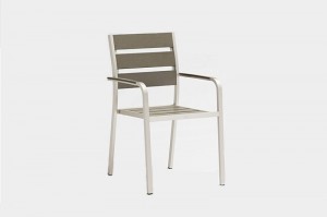 Brighton brushed alum. extension 200-260x105cm for 10 weekend party table stackable chair