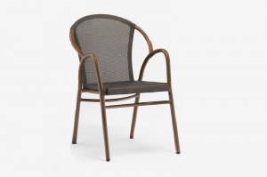 Garden Furniture Celle Alum. Textilene Dining Chair For Cafe Restaurant