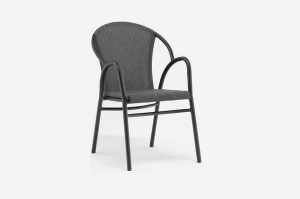 Garden Furniture Celle Alum. Textilene Dining Chair For Cafe Restaurant