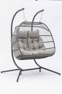 Colmar Double Hanging Chair – Steel&Alum. Outdoor Hanging Basket Double Swing Seat