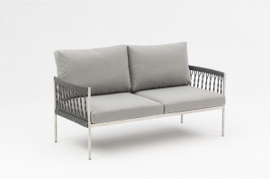 High-Quality Stylish Modern Como Stainless Steel Frame 5pcs Sofa For Garden