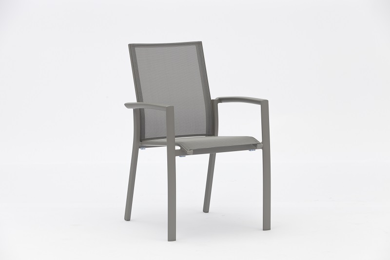 Deme Chair Stackable Textilene Chair Outdoor Garden Patio Furniture China Factory Featured Image