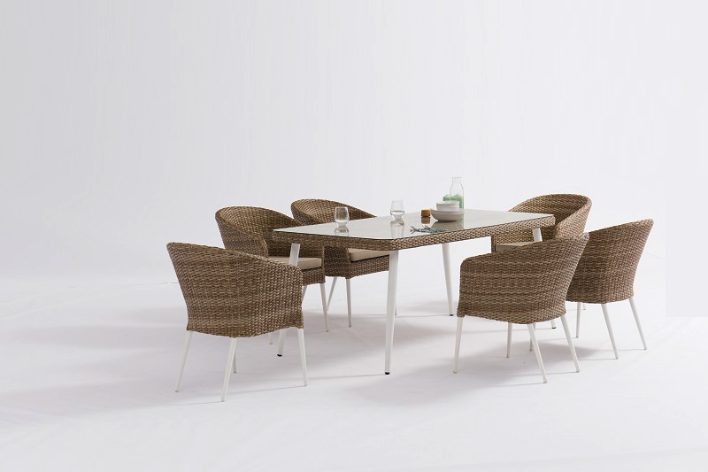 Well-designed	Dining Table Set Garden	- Outdoor Furniture ECCO Alum. Wicker Dining 7pcs Set – Jacrea