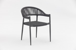 Silla de cuerda de aluminio de Friburgo Sillas de metal de cuerda de jardín al aire libre Muebles de ocio