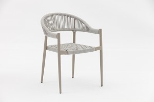 Silla de cuerda de aluminio de Friburgo Sillas de metal de cuerda de jardín al aire libre Muebles de ocio
