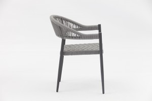 Silla de cuerda de aluminio de Friburgo Sillas de metal de cuerda de jardín al aire libre Muebles de ocio