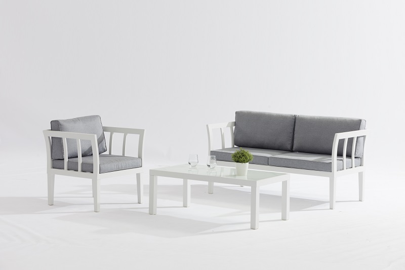 Chinese Professional	Sectional Sofa Patio	- Garden Furniture BERGEN  Full Alum. Lounge Sofa 4pcs Set – Jacrea