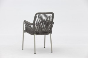 New design Hela alum. rope dining stackable chair