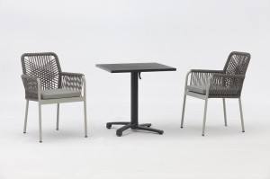 New design Hela alum. rope dining stackable chair