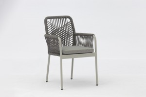 New design Hela alum. rope dining stackable chair