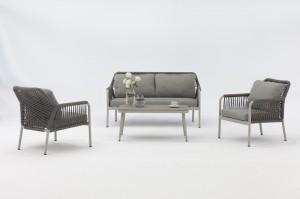 New design Hela alum. rope sofa 4pcs set