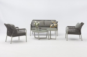 New design Hela alum. rope sofa 4pcs set