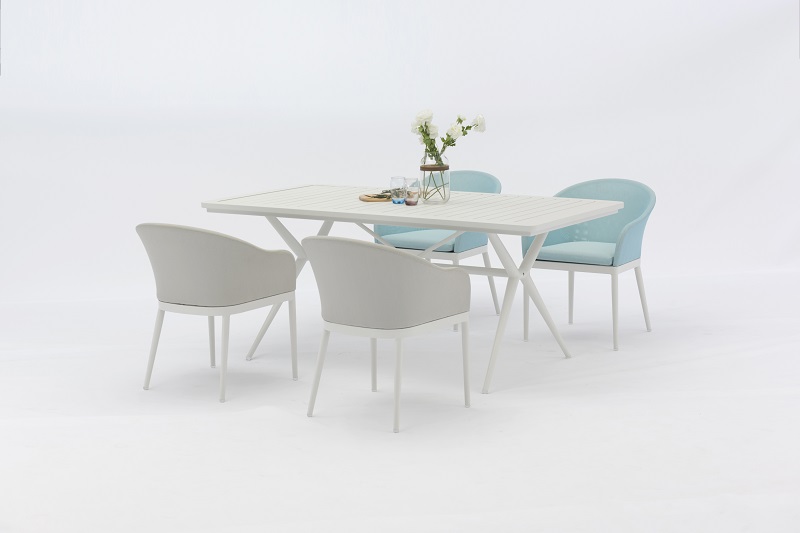Hot Selling for Outdoor Lounge Sofa Set - Jacrea Outdoor New Dining Design  HESTIA Alum Textilene 7pcs Set – Jacrea