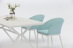 Hestia alum. textilene chair dining set