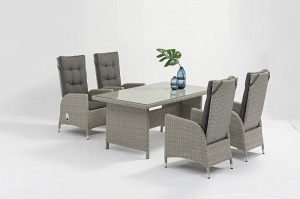 Outdoor Furniture ISTRIA Alum. Wicker 7pcs Dining Set With Air Pump