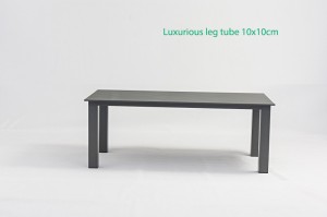 Rhea alum table Big thick leg Table 200x100cm Outdoor dinning Table