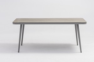 Ecco Alum. Stone Glass Dining Table 90×90/180x90cm China Factory Outdoor Garden Patio Furniture
