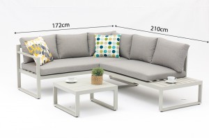 REYK Alum. Corner Sofa Promotion One Box Packing Mail Order Internet Selling Outdoor Furniture China Factory