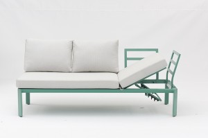 Lafery New Design Alum. Corner Sofa With Sun Lounger Function