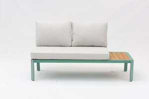 Lafery New Design Alum. Corner Sofa With Sun Lounger Function