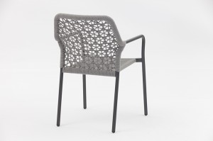 Kingston Alum. Rope Chair A Outdoor Garden Rope Metal Chairs Furniture Restaurant Chairs Leisure Chair Outdoor Patio Furniture