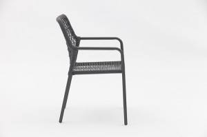 Kingston Alum. Rope Chair B Outdoor Garden Rope Metal Chairs Furniture Restaurant Chairs Leisure Chair Outdoor Patio Furniture