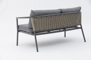 Labrace Alum Sofa 4pcs Set Modern Patio Furniture Outdoor Garden Rope Sofa