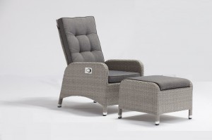 Classic Outdoor Furniture LAGAN Alum. Wicker Air Pump Lounge Set Position Adjustable