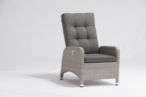 Lagan alum. wicker sofa with air pump adjustable back