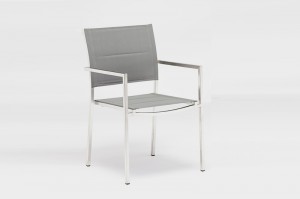 Mela #304 Stainless steel inox dining stackable chair