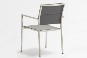 Mela Stainless Steel Dining Set Stackable Chair Good Price