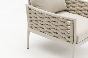 Murcia Modern Patio Furniture Aluminum Sofa Luxury Handwoven Rope Outdoor Garden Sofa Set