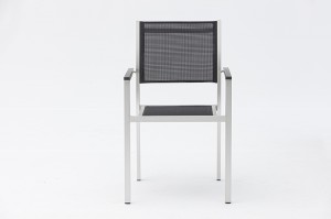 Orosei Outdoor Dining Chair Textilene Aluminum Patio Furniture Garden Chair