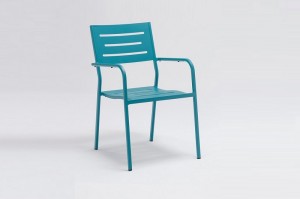 Colorful Ourense Full Alum. Stackable Arm Chair With Big Loading Quantity