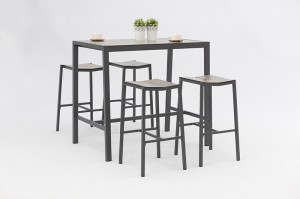 Pilatus alum. HPL bar stool – K/D Outdoor Garden Aluminum Chairs Outdoor Patio Furniture