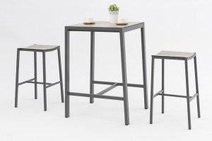 Pilatus alum. HPL bar stool – K/D Outdoor Garden Aluminum Chairs Outdoor Patio Furniture