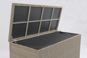 Radom Cushion Box With Alum. Inner Rattan Box assembled Outdoor Useful