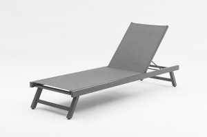 Rende Alum Sunlounge With Textylene Modern Patio Furniture Aluminum Sofa Luxury Waterproof Handwoven Rope Outdoor Garden