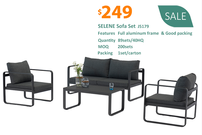 Discount wholesale	Outdoor Table Set	- Jacrea Outdoor New Design SELENE Full Alum Lounge Set With Comfortable Cushions – Jacrea