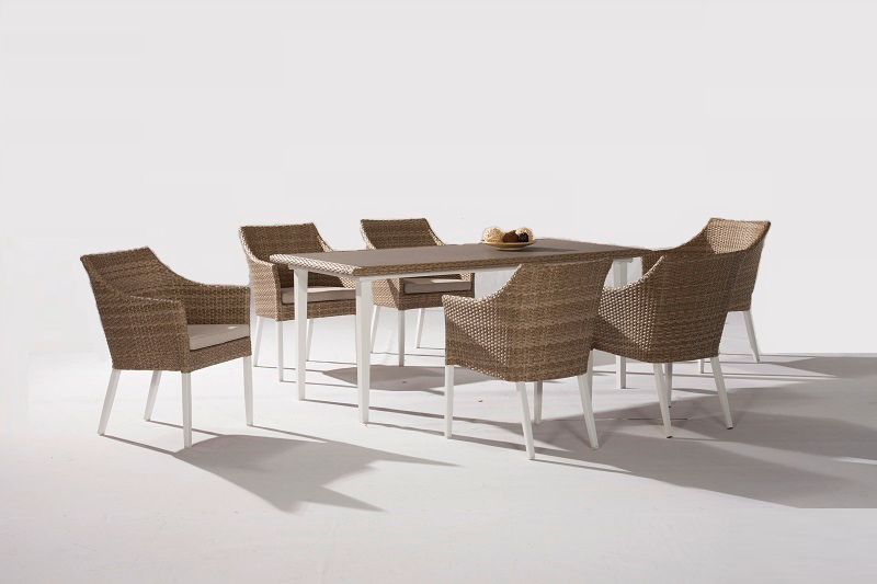 8 Year Exporter Alum. Lounge Set - Outdoor Furniture SIENA Alum. Wicker Dining 7pcs Set – Jacrea