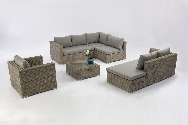 Fast delivery	Outdoor Chaise Lounge	- Outdoor Furniture SHUMEN Alum. Rattan Corner Lounge Set – Jacrea